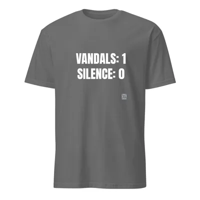 VANDALS: 1 · SILENCE: 0 in Graphite Heather