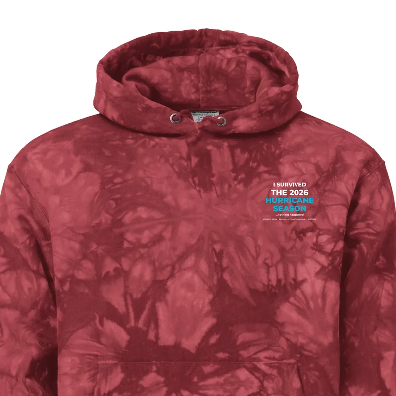 Unisex Champion Tie-Dye Hoodie in Mulled Berry