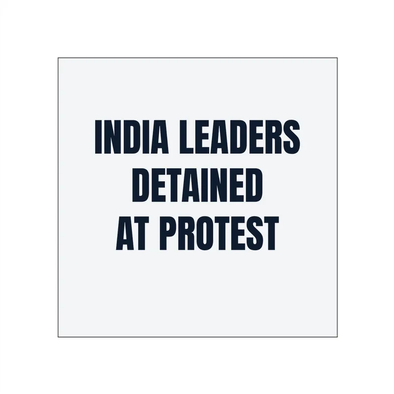INDIA LEADERS · DETAINED · AT PROTEST in White