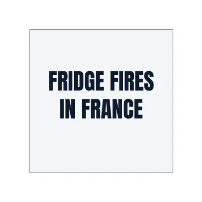 FRIDGE FIRES · IN FRANCE in White