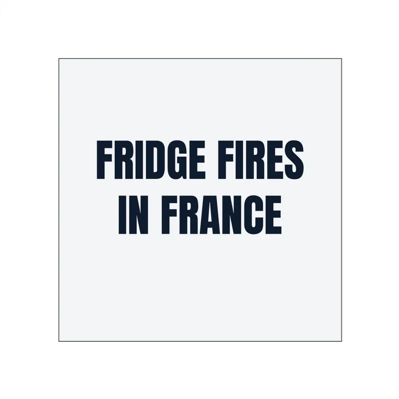 FRIDGE FIRES · IN FRANCE in White