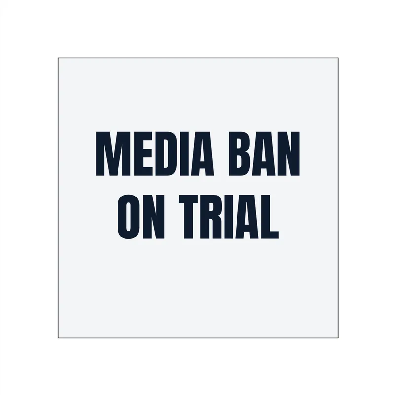 MEDIA BAN · ON TRIAL in White