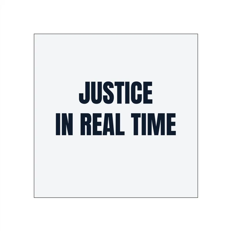 JUSTICE · IN REAL TIME in White