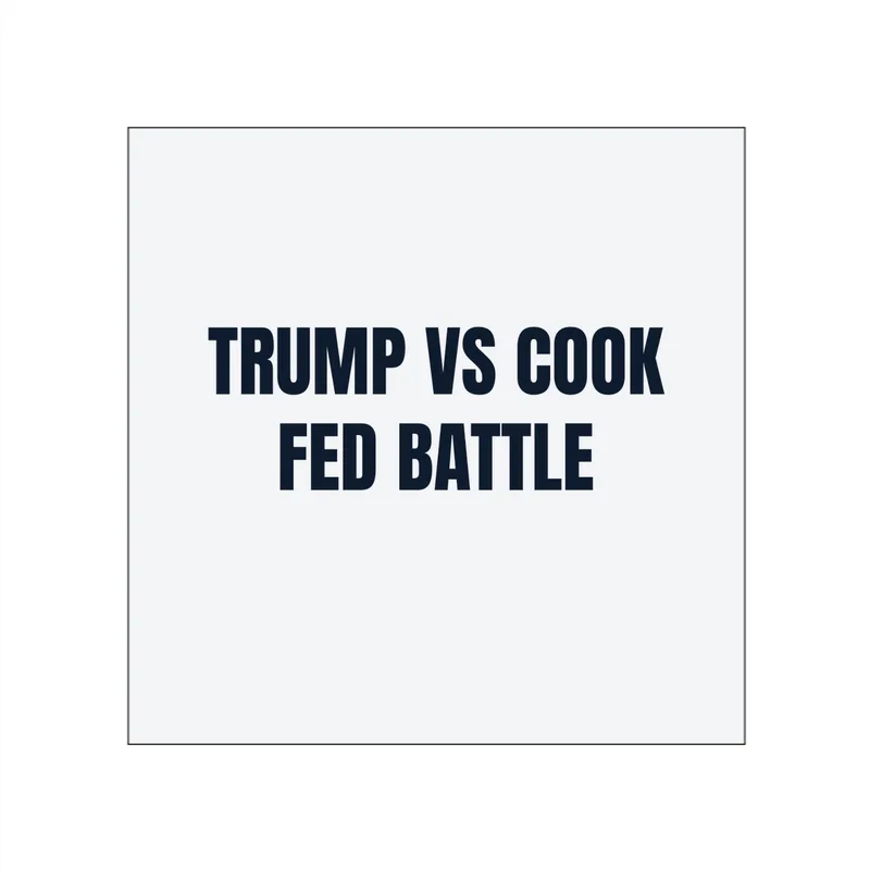TRUMP VS COOK · FED BATTLE in White