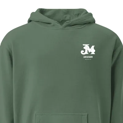Unisex Pigment-Dyed Hoodie in Pigment Alpine Green