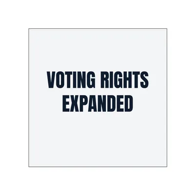 VOTING RIGHTS · EXPANDED in White