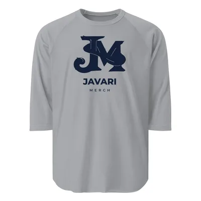 Unisex 3/4 Sleeve Raglan Shirt in Heather Grey/Heather Charcoal