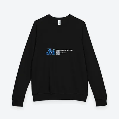 Unisex French Terry Raglan Crewneck in Black