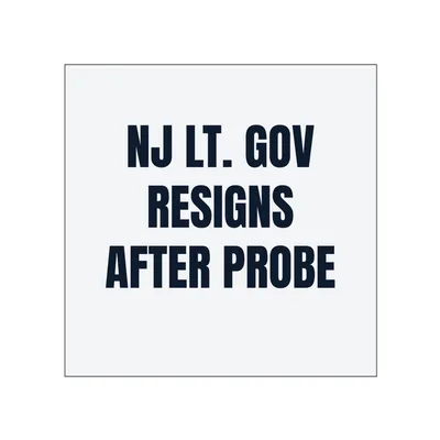 NJ LT. GOV · RESIGNS · AFTER PROBE in White