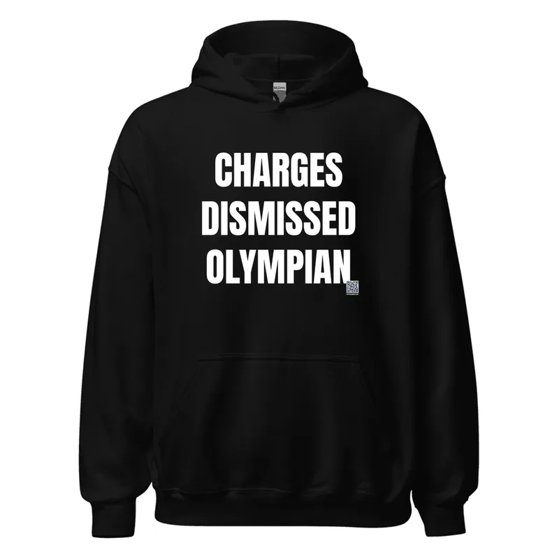 CHARGES · DISMISSED · OLYMPIAN in Black