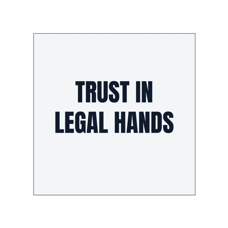 TRUST IN · LEGAL HANDS in White