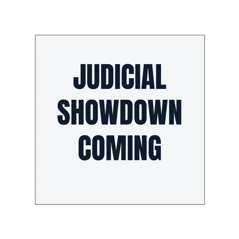 JUDICIAL · SHOWDOWN · COMING in White