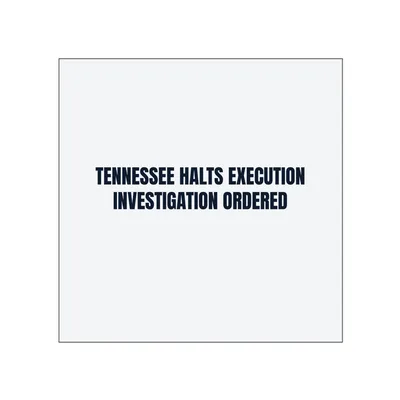 TENNESSEE HALTS EXECUTION · INVESTIGATION ORDERED in White