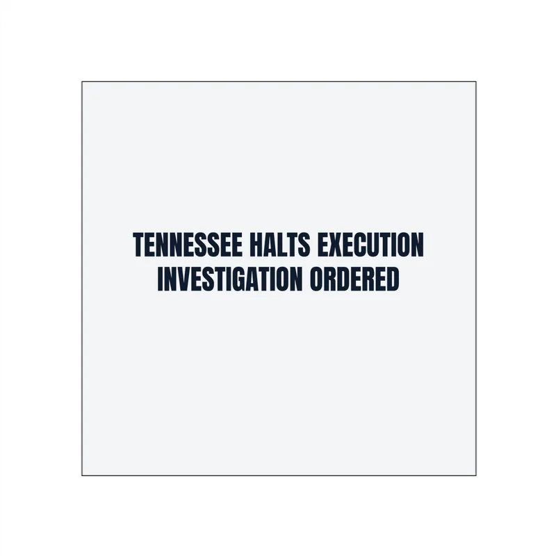 TENNESSEE HALTS EXECUTION · INVESTIGATION ORDERED in White
