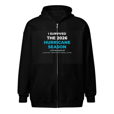 Unisex Heavy Blend Zip Hoodie in Black