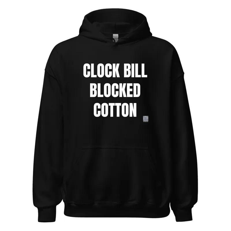 CLOCK BILL · BLOCKED · COTTON in Black