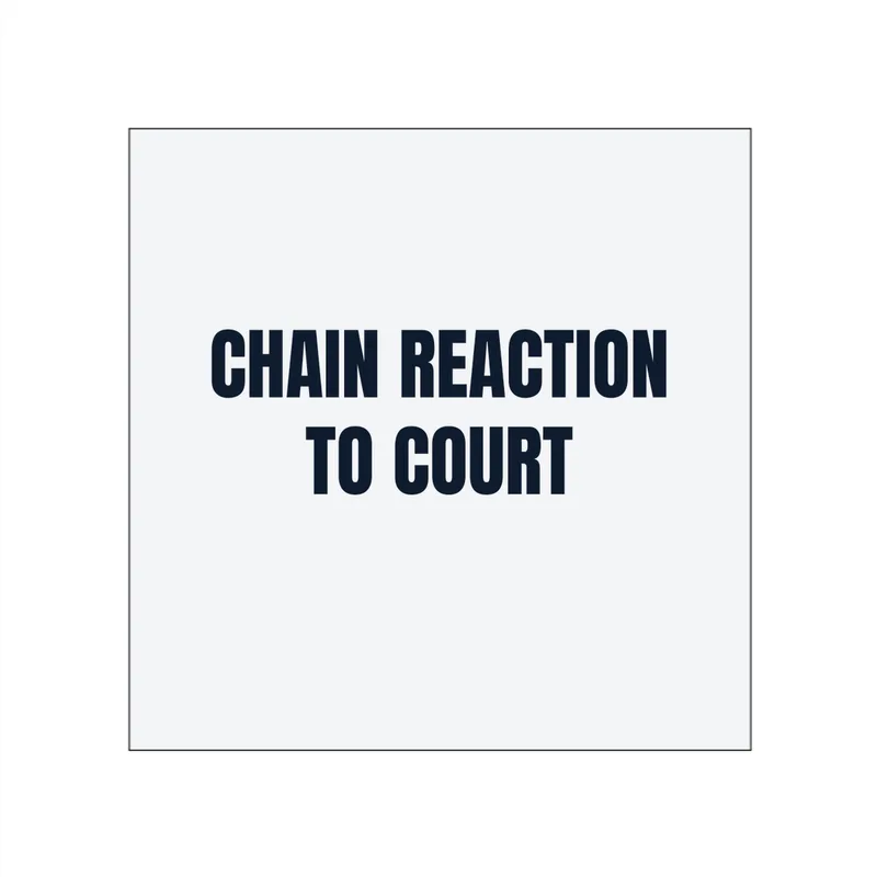 CHAIN REACTION · TO COURT in White