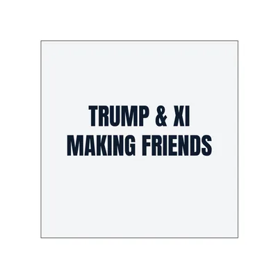 TRUMP & XI · MAKING FRIENDS in White