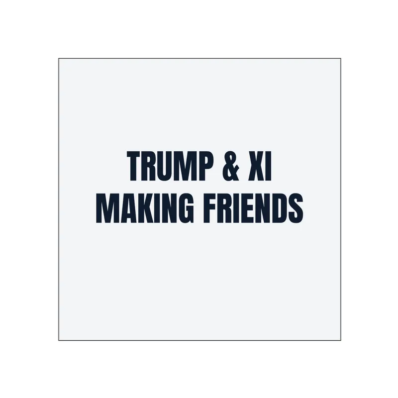 TRUMP & XI · MAKING FRIENDS in White