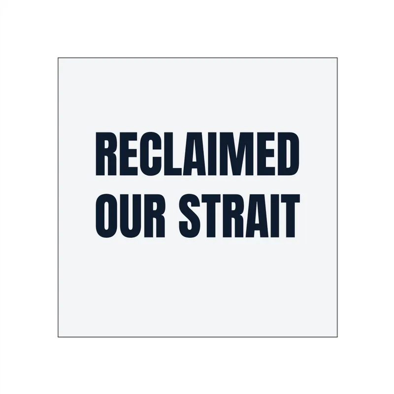 RECLAIMED · OUR STRAIT in White