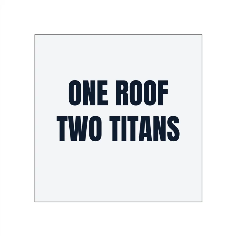 ONE ROOF · TWO TITANS in White