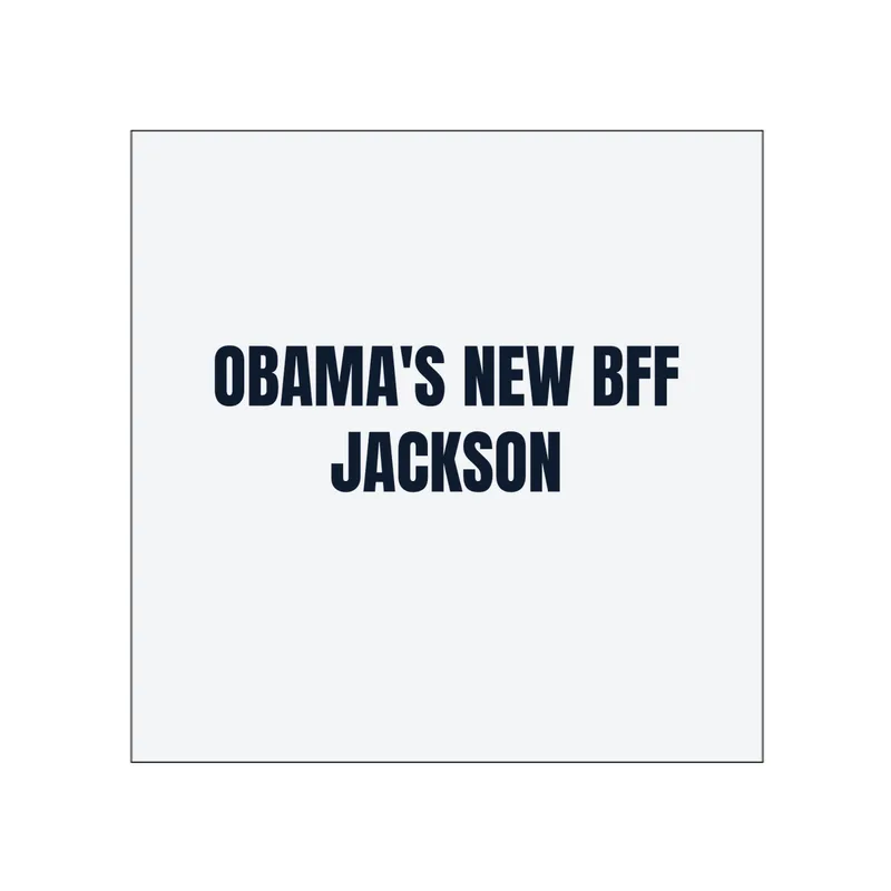 OBAMA'S NEW BFF · JACKSON in White