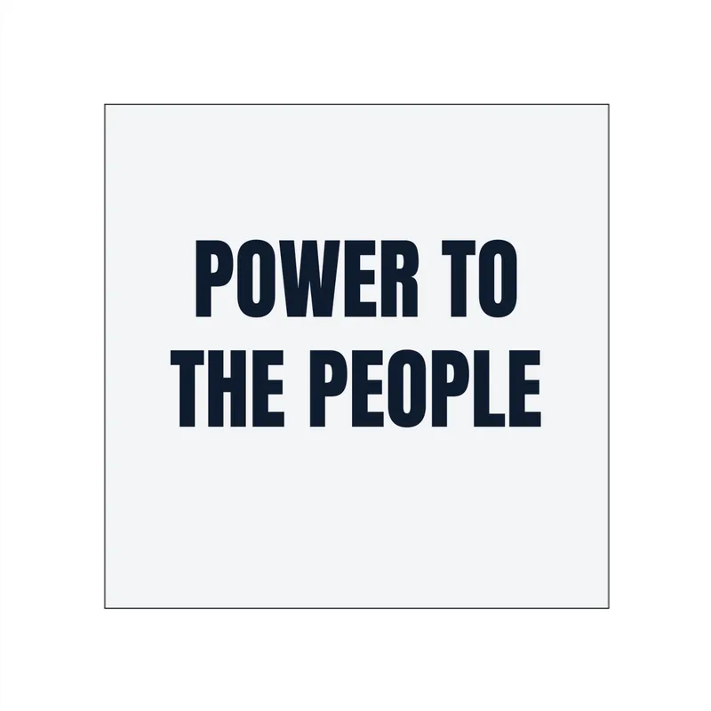 POWER TO · THE PEOPLE in White
