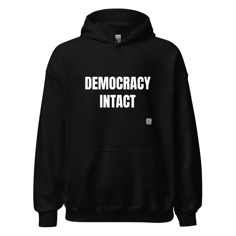 DEMOCRACY · INTACT in Black