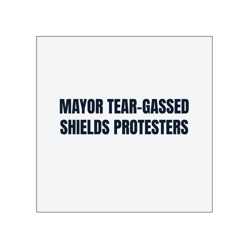 MAYOR TEAR-GASSED · SHIELDS PROTESTERS in White