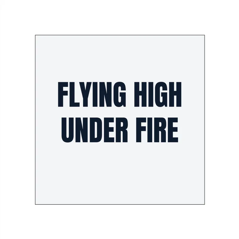 FLYING HIGH · UNDER FIRE in White