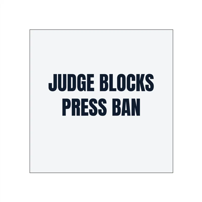 JUDGE BLOCKS · PRESS BAN in White