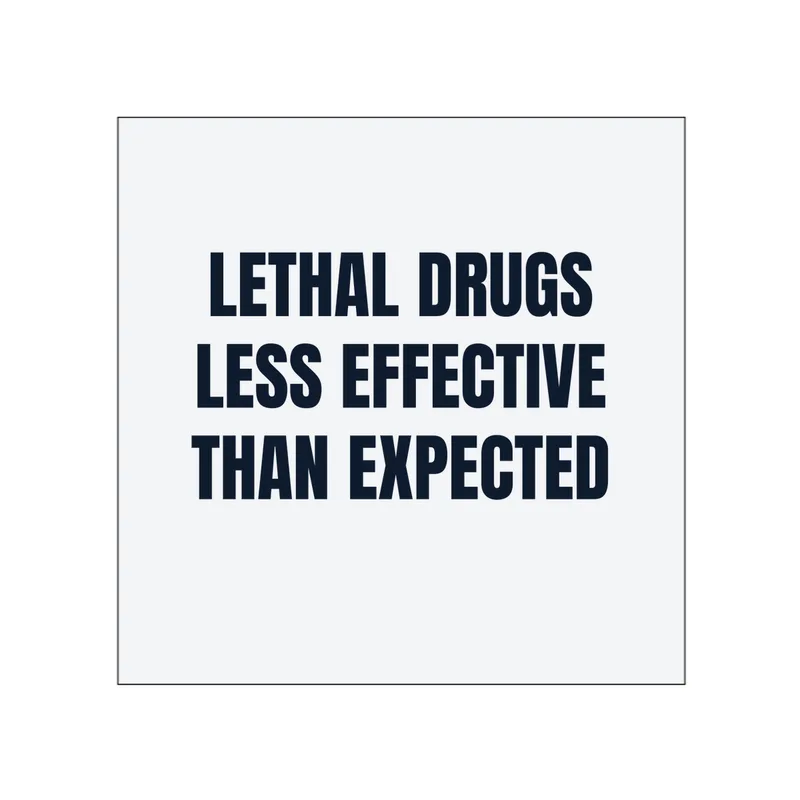 LETHAL DRUGS · LESS EFFECTIVE · THAN EXPECTED in White