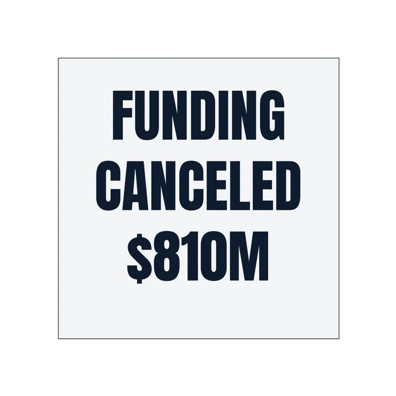 FUNDING · CANCELED · $810M in White