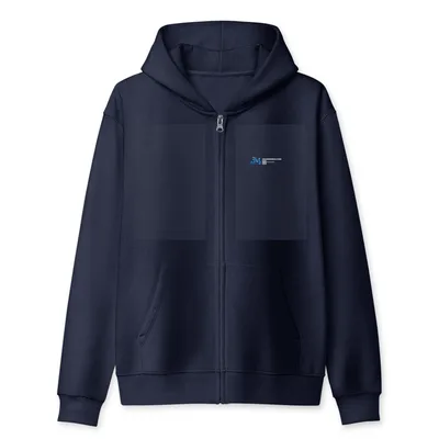 Unisex Heavyweight Full Zip Hoodie in Navy