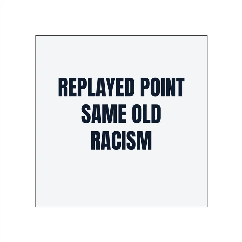 REPLAYED POINT · SAME OLD · RACISM in White