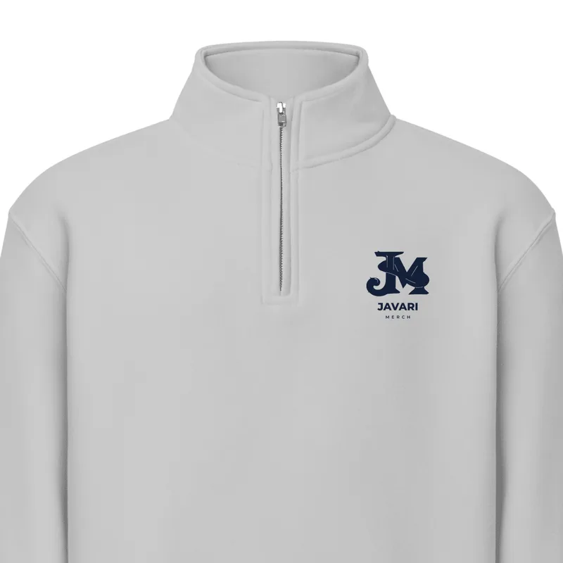 Unisex Premium Quarter Zip Sweatshirt in Heather Grey