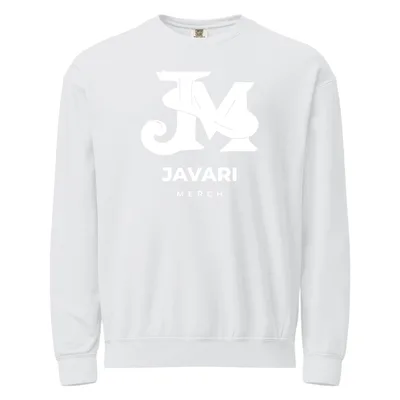 Unisex Garment-Dyed Lightweight Fleece Crewneck Sweatshirt in Black