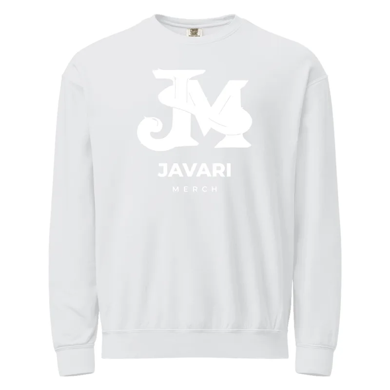 Unisex Garment-Dyed Lightweight Fleece Crewneck Sweatshirt in Black