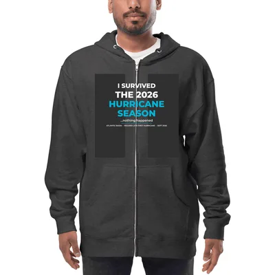 Unisex Fleece Zip Up Hoodie in Charcoal Heather
