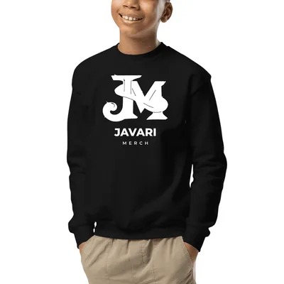 Youth Crew Neck Sweatshirt in Black