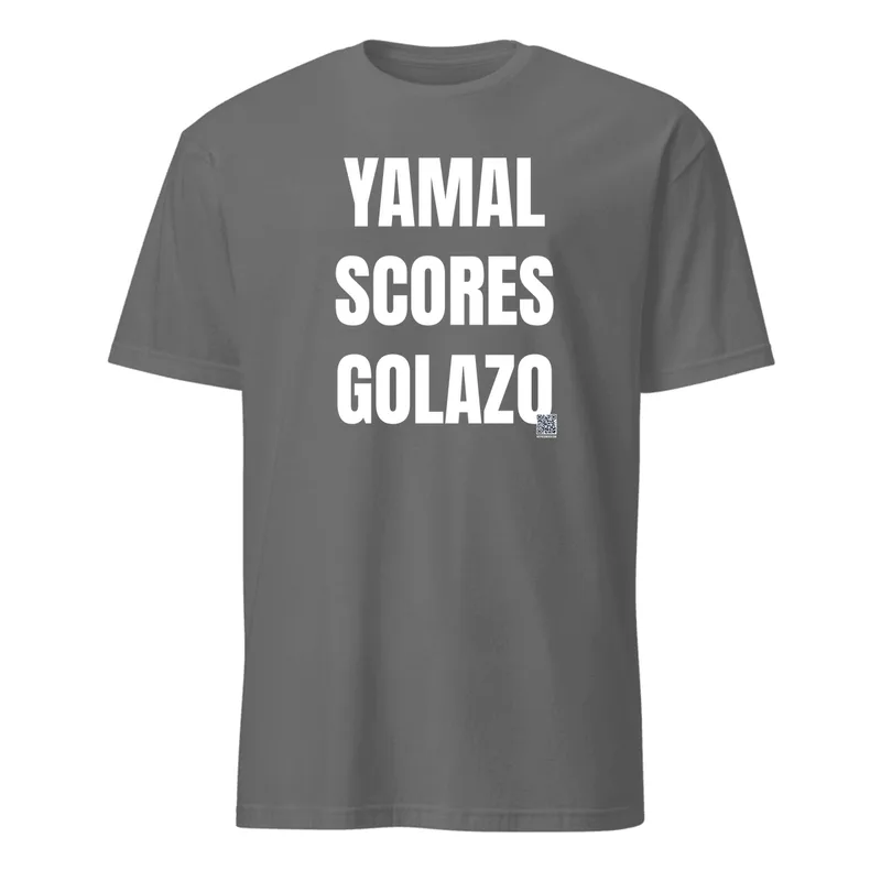YAMAL · SCORES · GOLAZO in Graphite Heather