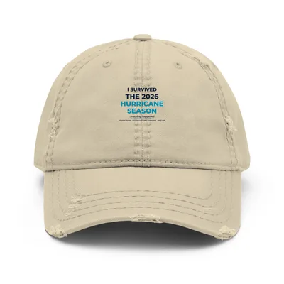 Distressed Dad Hat in Khaki