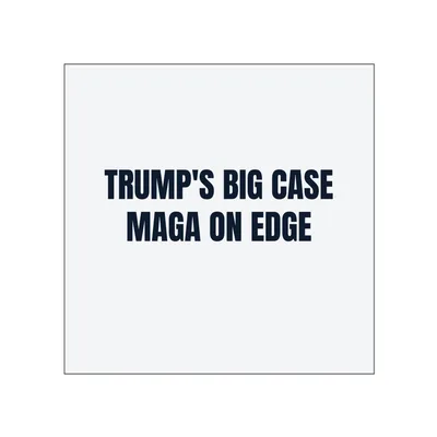 TRUMP'S BIG CASE · MAGA ON EDGE in White