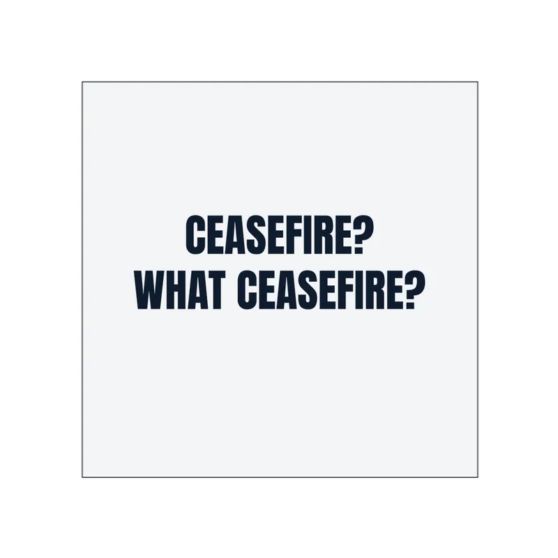 CEASEFIRE? · WHAT CEASEFIRE? in White