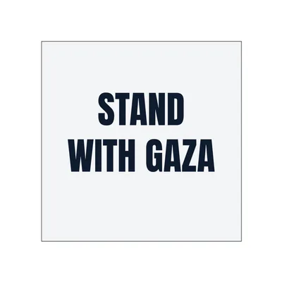 STAND · WITH GAZA in White