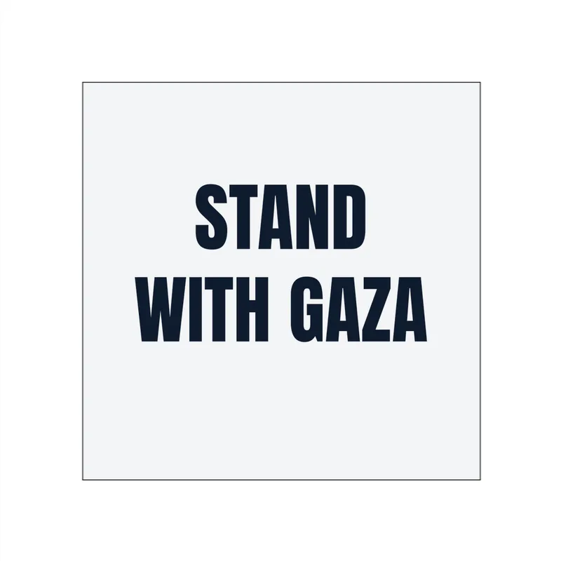 STAND · WITH GAZA in White