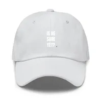 IS HE · SURE · YET? — Dark Grey · One size
