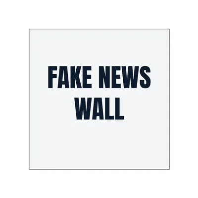 FAKE NEWS · WALL in White