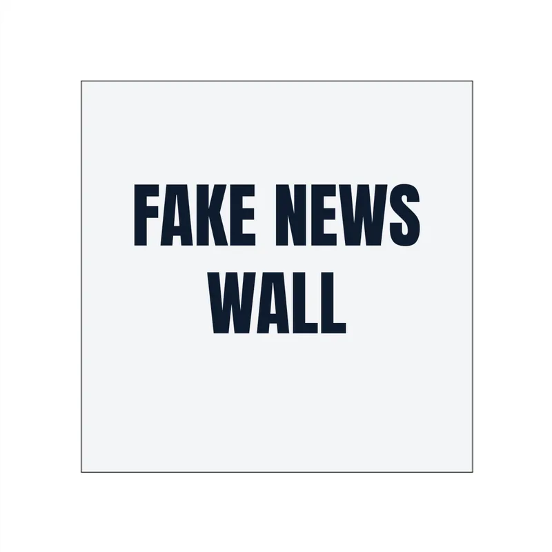 FAKE NEWS · WALL in White