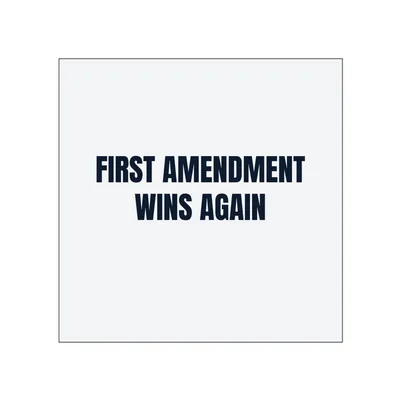 FIRST AMENDMENT · WINS AGAIN in White